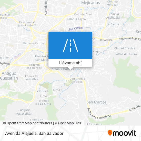 Mapa de Avenida Alajuela