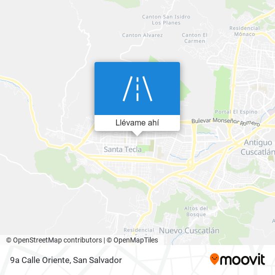 Mapa de 9a Calle Oriente