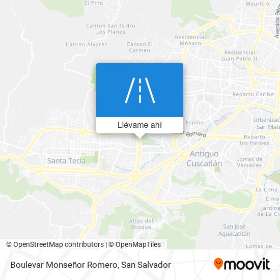 Mapa de Boulevar Monseñor Romero