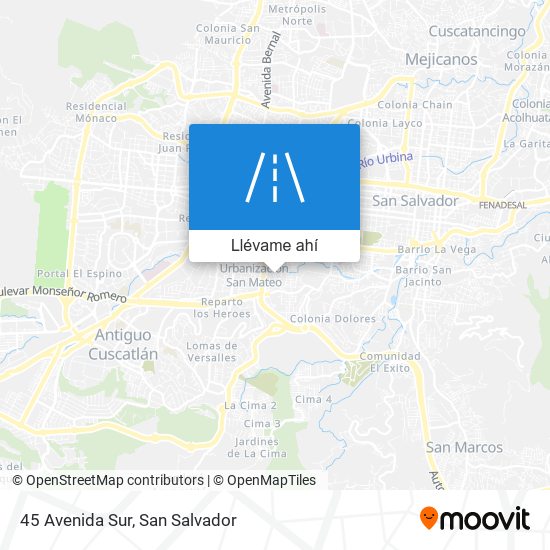 Mapa de 45 Avenida Sur