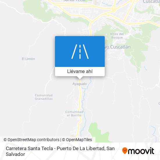 Mapa de Carretera Santa Tecla - Puerto De La Libertad