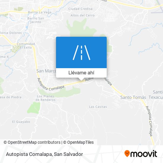 Mapa de Autopista Comalapa