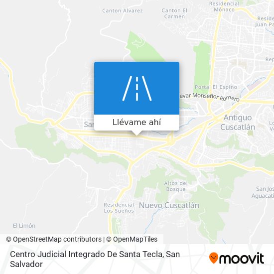 Mapa de Centro Judicial Integrado De Santa Tecla