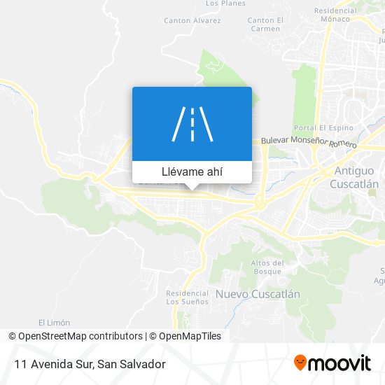 Mapa de 11 Avenida Sur