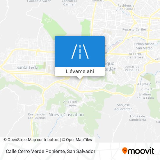 Mapa de Calle Cerro Verde Poniente