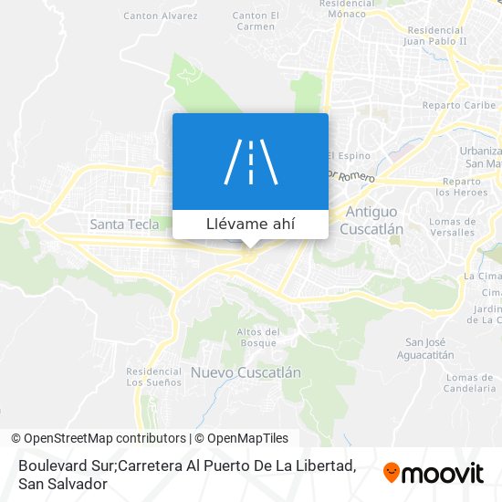 Mapa de Boulevard Sur;Carretera Al Puerto De La Libertad