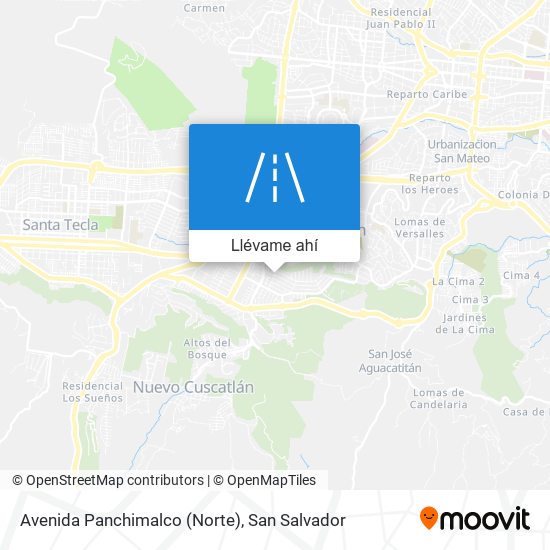 Mapa de Avenida Panchimalco (Norte)