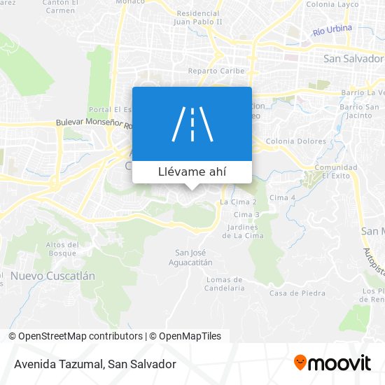 Mapa de Avenida Tazumal