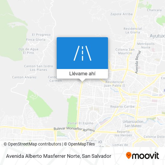 Mapa de Avenida Alberto Masferrer Norte
