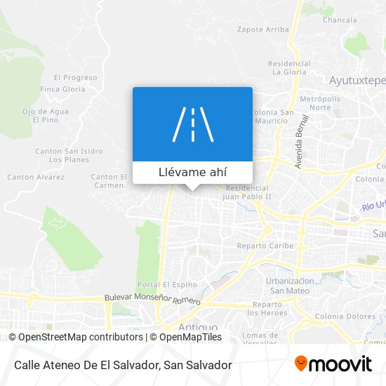 Mapa de Calle Ateneo De El Salvador
