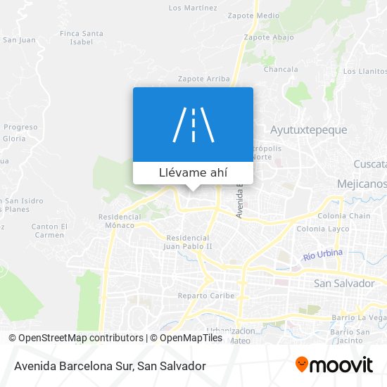 Mapa de Avenida Barcelona Sur