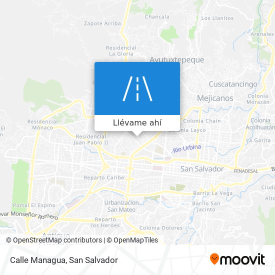 Mapa de Calle Managua