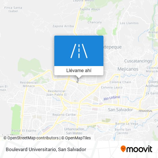 Mapa de Boulevard Universitario