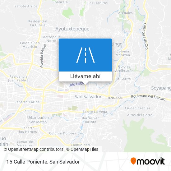 Mapa de 15 Calle Poniente