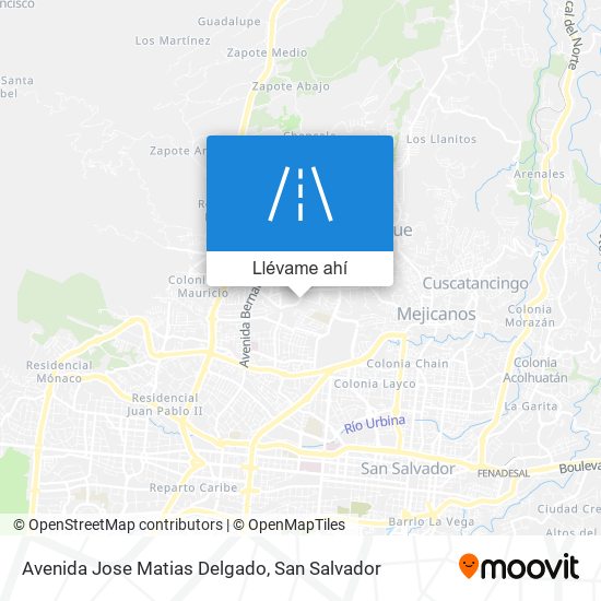 Mapa de Avenida Jose Matias Delgado