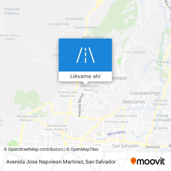 Mapa de Avenida Jose Napoleon Martinez