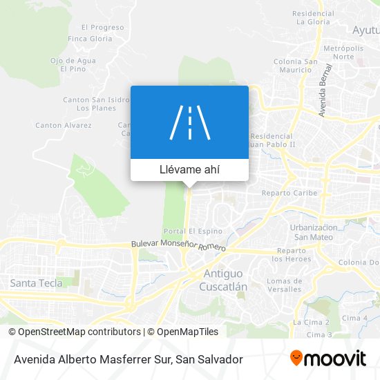 Mapa de Avenida Alberto Masferrer Sur