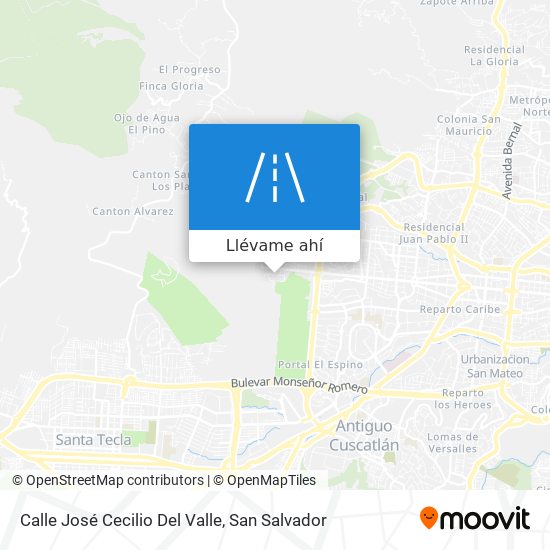 Mapa de Calle José Cecilio Del Valle