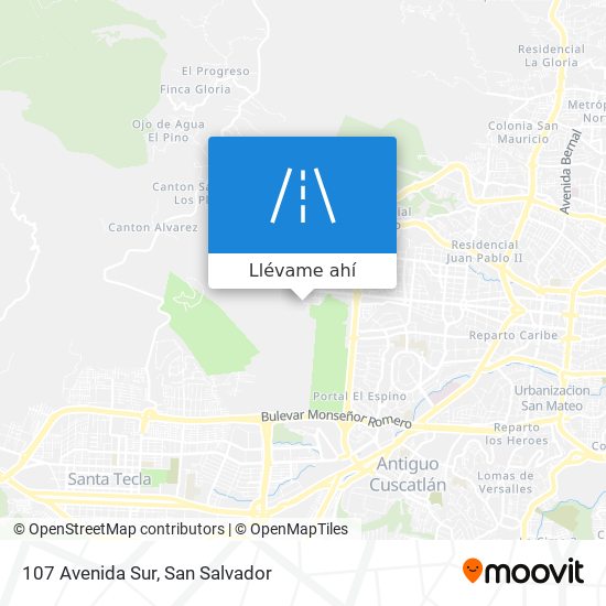 Mapa de 107 Avenida Sur