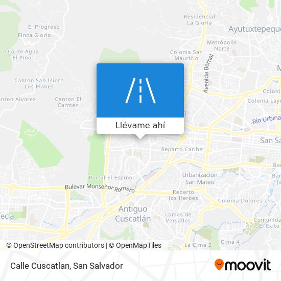 Mapa de Calle Cuscatlan