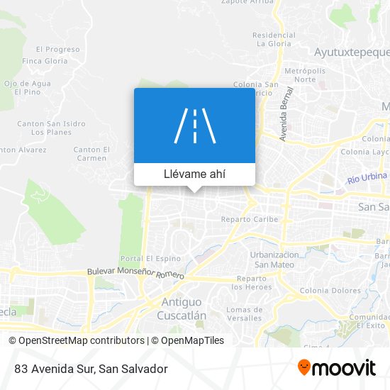 Mapa de 83 Avenida Sur