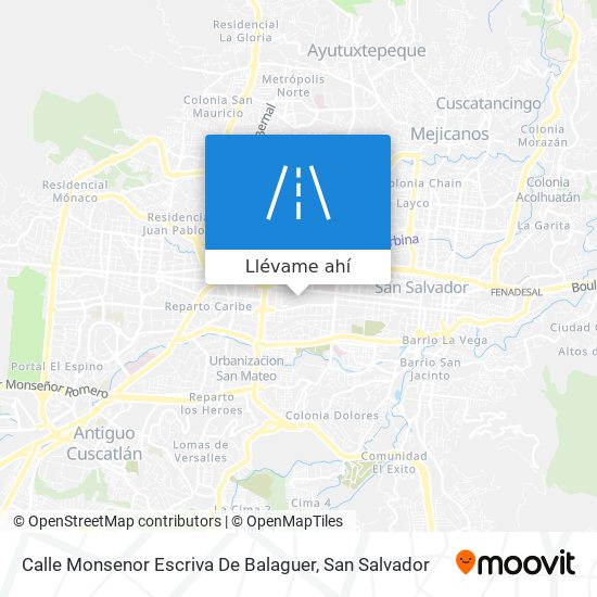 Mapa de Calle Monsenor Escriva De Balaguer