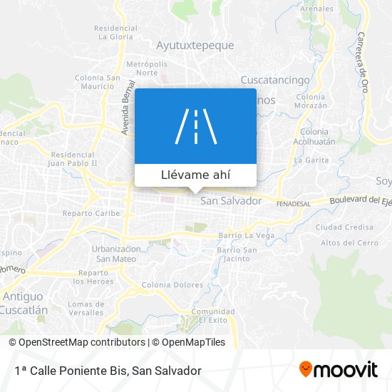 Mapa de 1ª Calle Poniente Bis