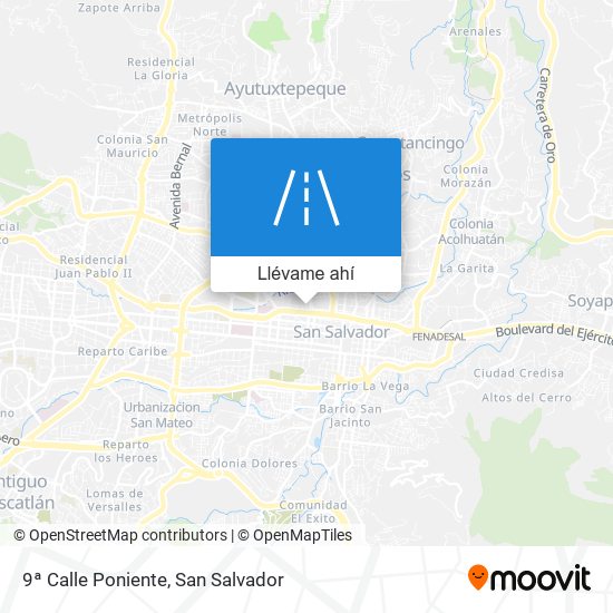 Mapa de 9ª Calle Poniente