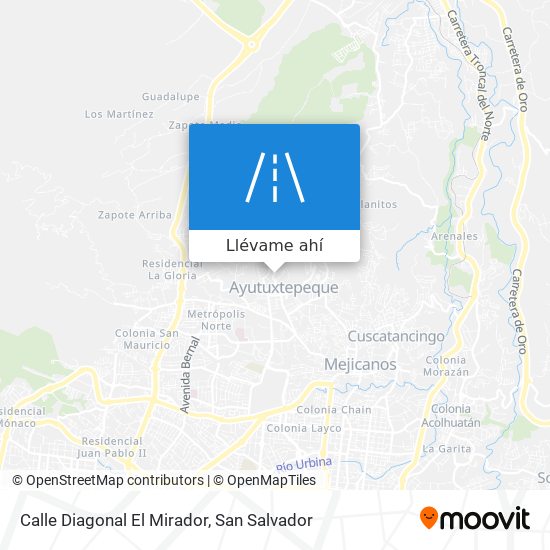 Mapa de Calle Diagonal El Mirador