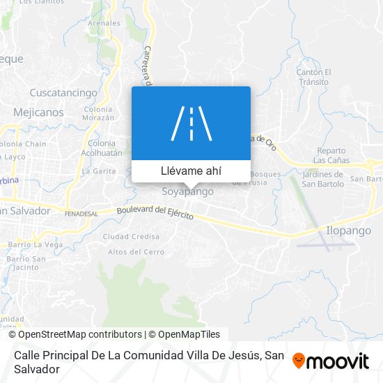 Mapa de Calle Principal De La Comunidad Villa De Jesús