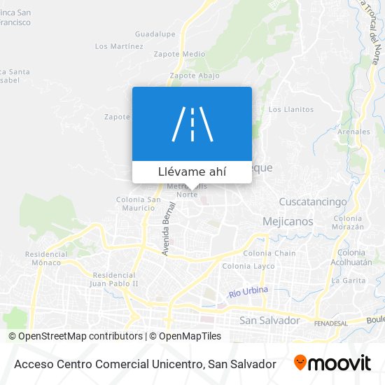 Mapa de Acceso Centro Comercial Unicentro
