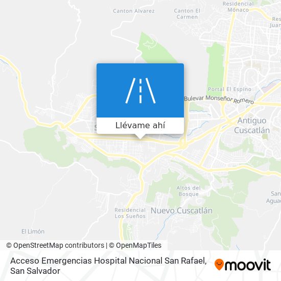Mapa de Acceso Emergencias Hospital Nacional San Rafael
