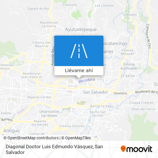 Mapa de Diagonal Doctor Luis Edmundo Vásquez