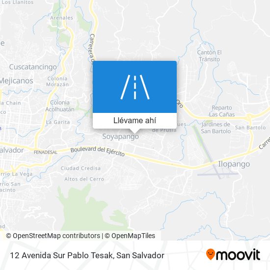 Mapa de 12 Avenida Sur Pablo Tesak