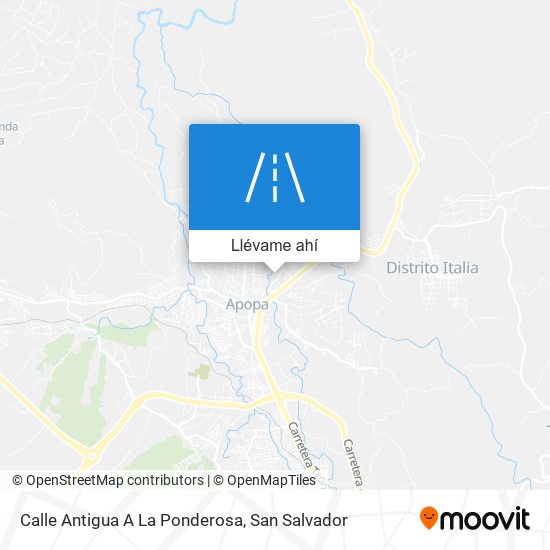 Mapa de Calle Antigua A La Ponderosa