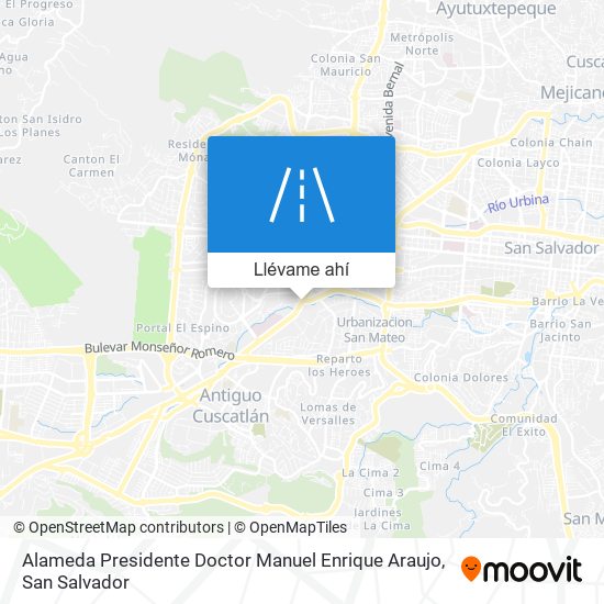 Mapa de Alameda Presidente Doctor Manuel Enrique Araujo
