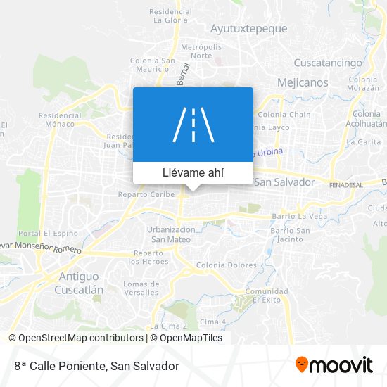 Mapa de 8ª Calle Poniente