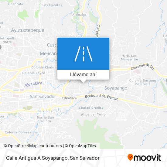 Mapa de Calle Antigua A Soyapango