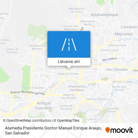 Mapa de Alameda Presidente Doctor Manuel Enrique Araujo
