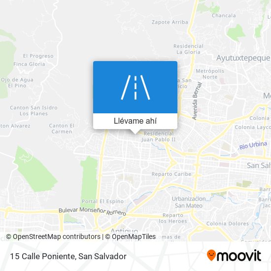 Mapa de 15 Calle Poniente