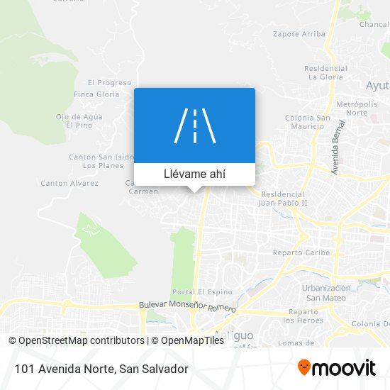 Mapa de 101 Avenida Norte