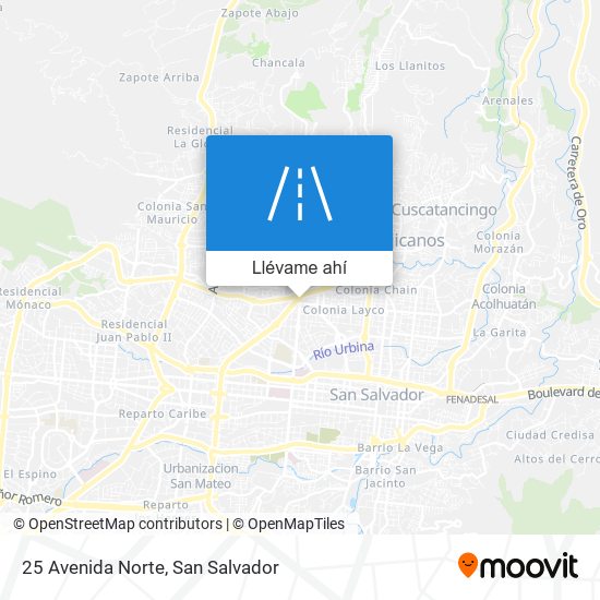 Mapa de 25 Avenida Norte