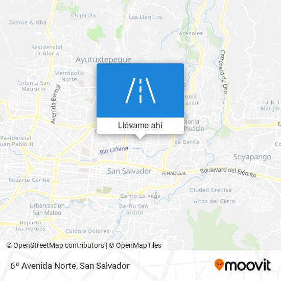 Mapa de 6ª Avenida Norte