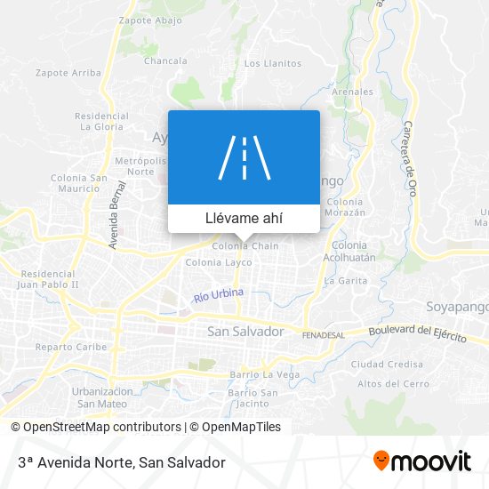 Mapa de 3ª Avenida Norte