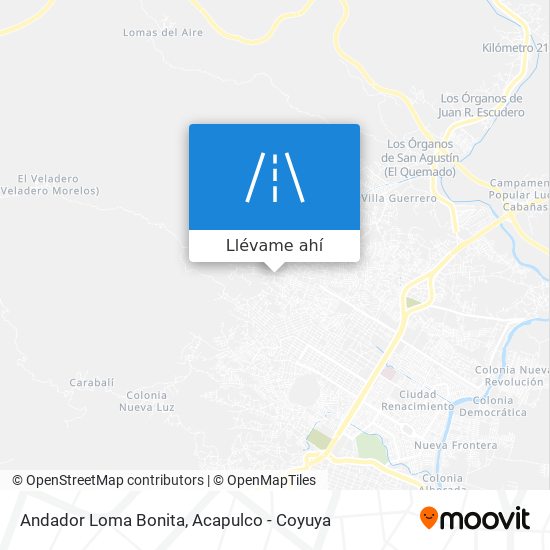 Mapa de Andador Loma Bonita