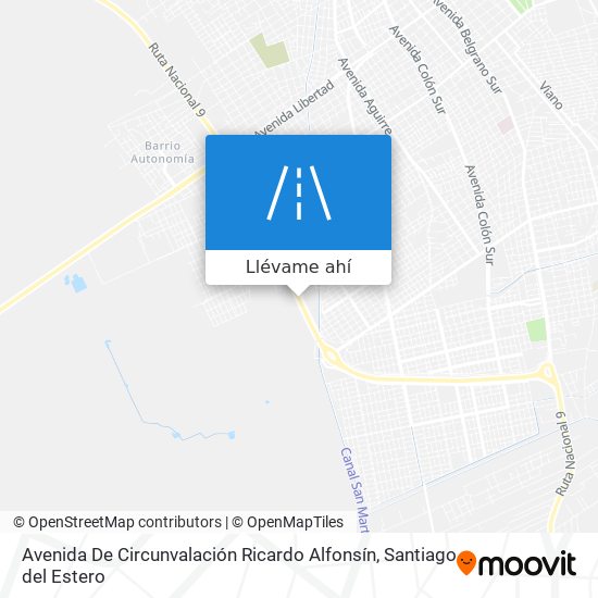 Mapa de Avenida De Circunvalación Ricardo Alfonsín