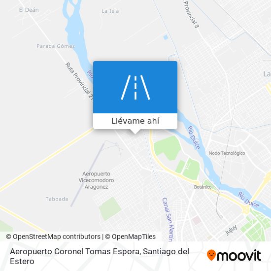 Mapa de Aeropuerto Coronel Tomas Espora