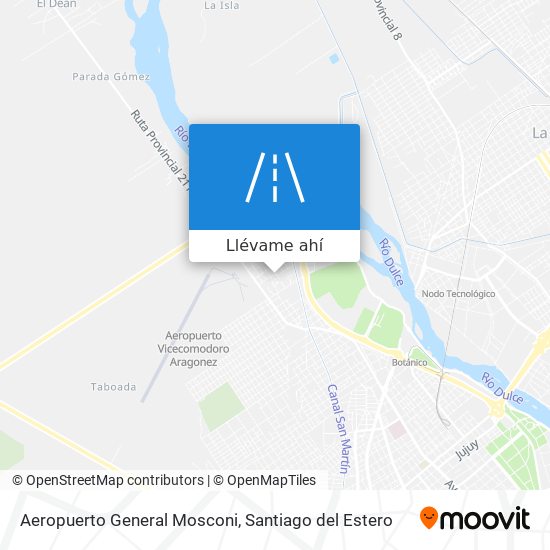 Mapa de Aeropuerto General Mosconi