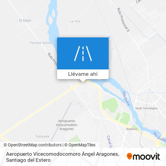 Mapa de Aeropuerto Vicecomodocomoro Ángel Aragones