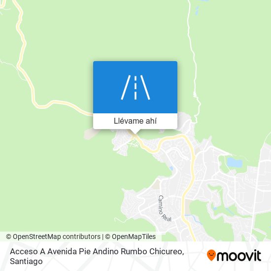Mapa de Acceso A Avenida Pie Andino Rumbo Chicureo